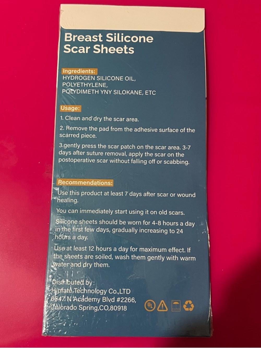 Feugole Breast Silicone Scar Sheets - 4 Pairs - Picture 2 of 2